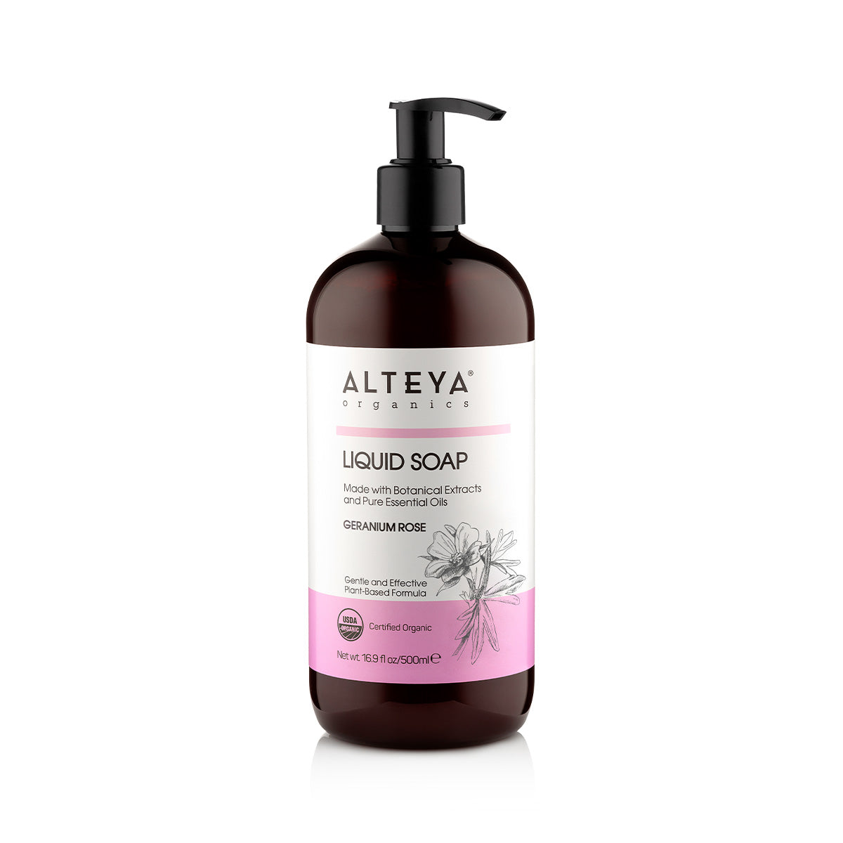 Organic Liquid Soap Geranium Rose 有機玫瑰天竺葵潔膚液 | 500ml