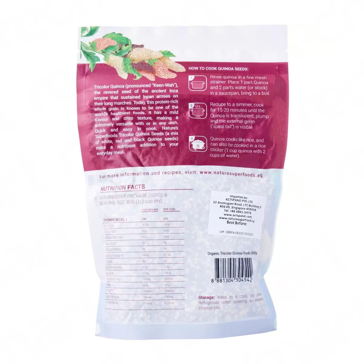 Organic Tricolor Quinoa Seeds 有機三色藜麥籽 | 500g