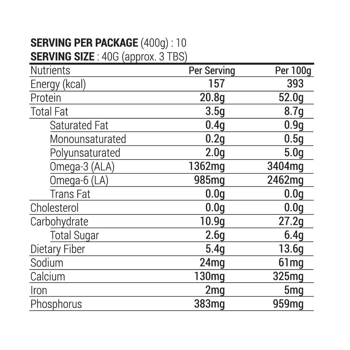 Organic Plant Protein Powder 有機植物蛋白粉 – Original 原味 | 400g